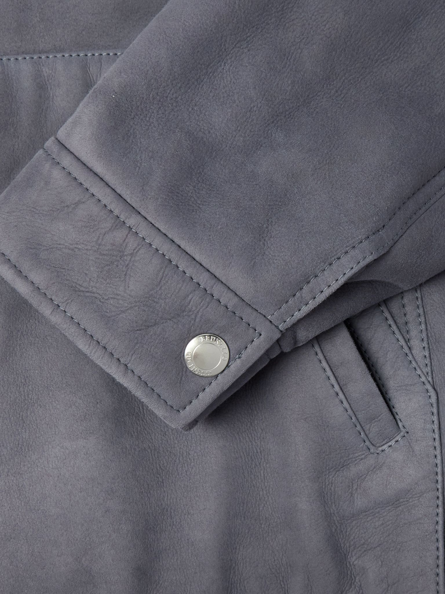 Shearling Jacket Blue - 6