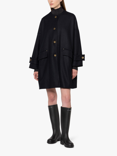 Mackintosh HUMBIE NAVY WOOL COLLARLESS COAT outlook