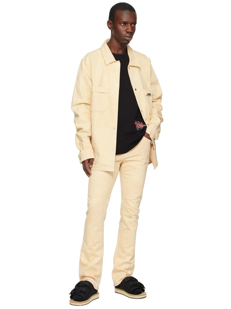 RTA Beige Samson Denim Shirt outlook