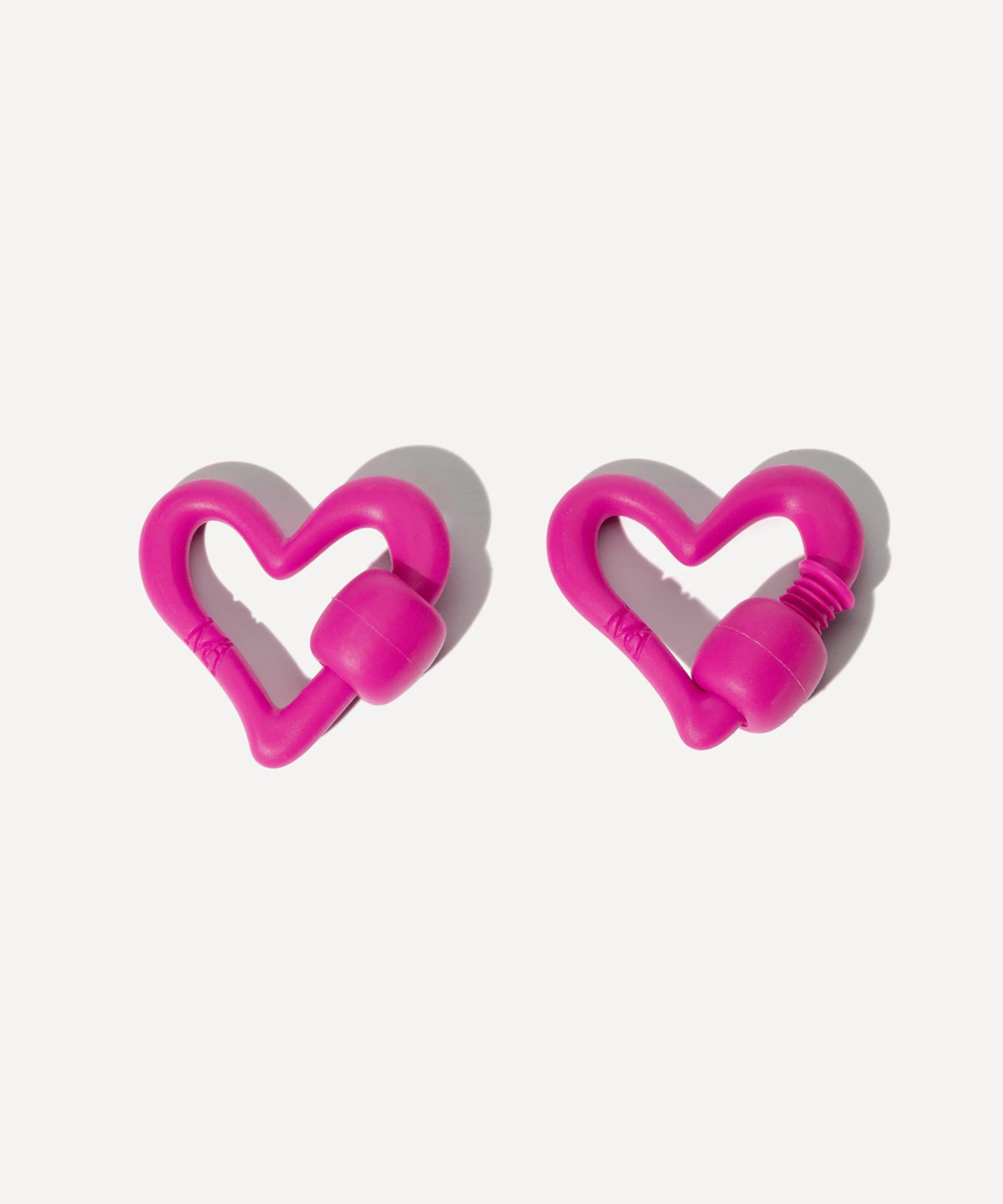 Rubber Freeform Heartlock in Flamingo - 1