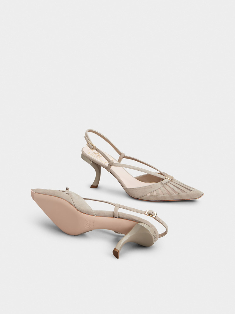 Virgule D'Orsay Pumps in suede 6