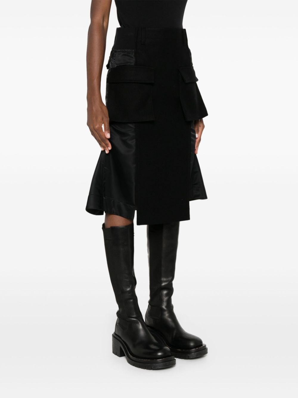 panelled midi skirt - 3