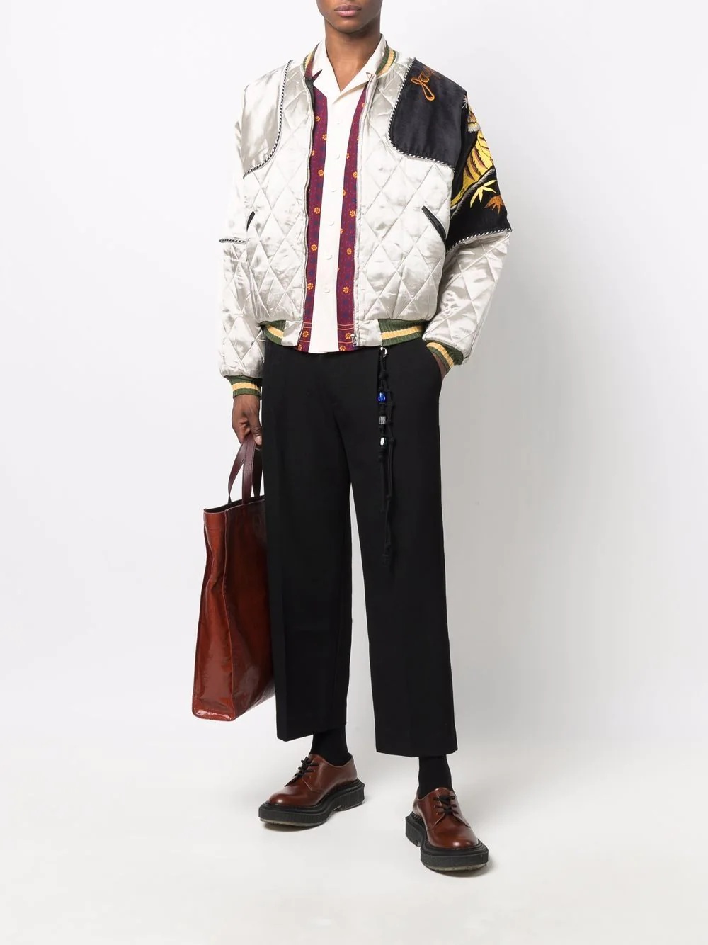 quilted patchwork bomber jacket - 2