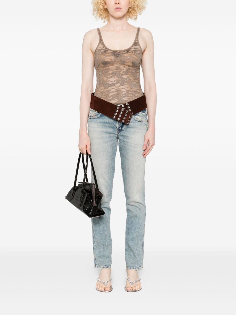 faded-wash cotton jeans - 2