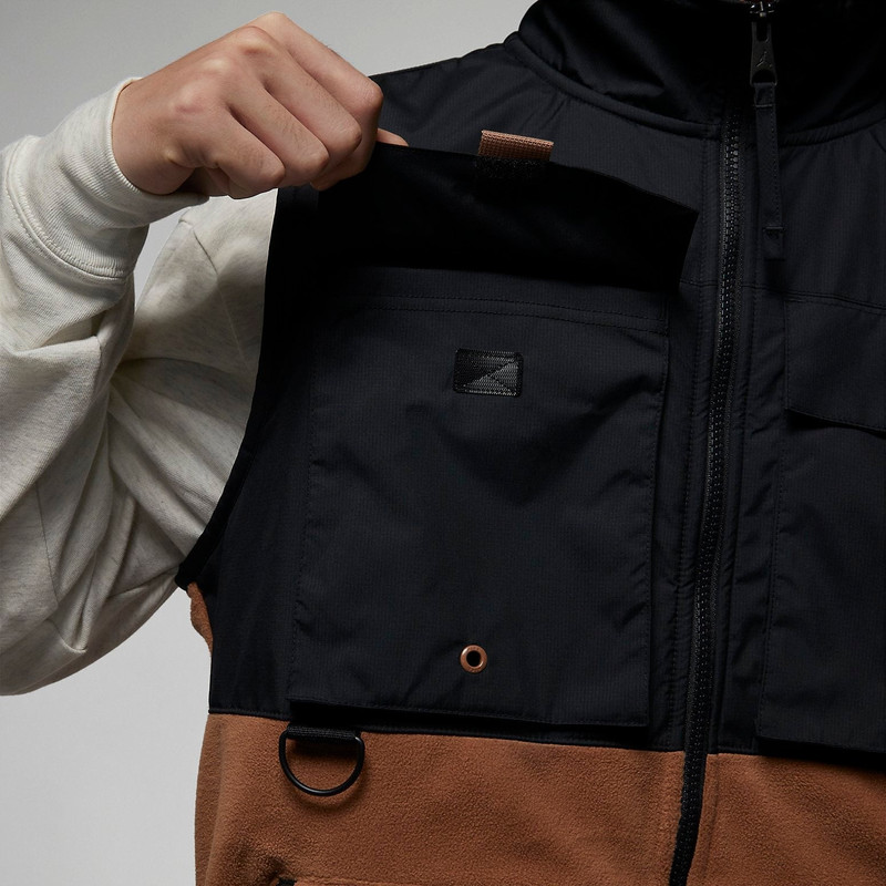 Jordan Air Jordan Jumpman Fleece Vest 'Black Brown' DX6598-256 outlook