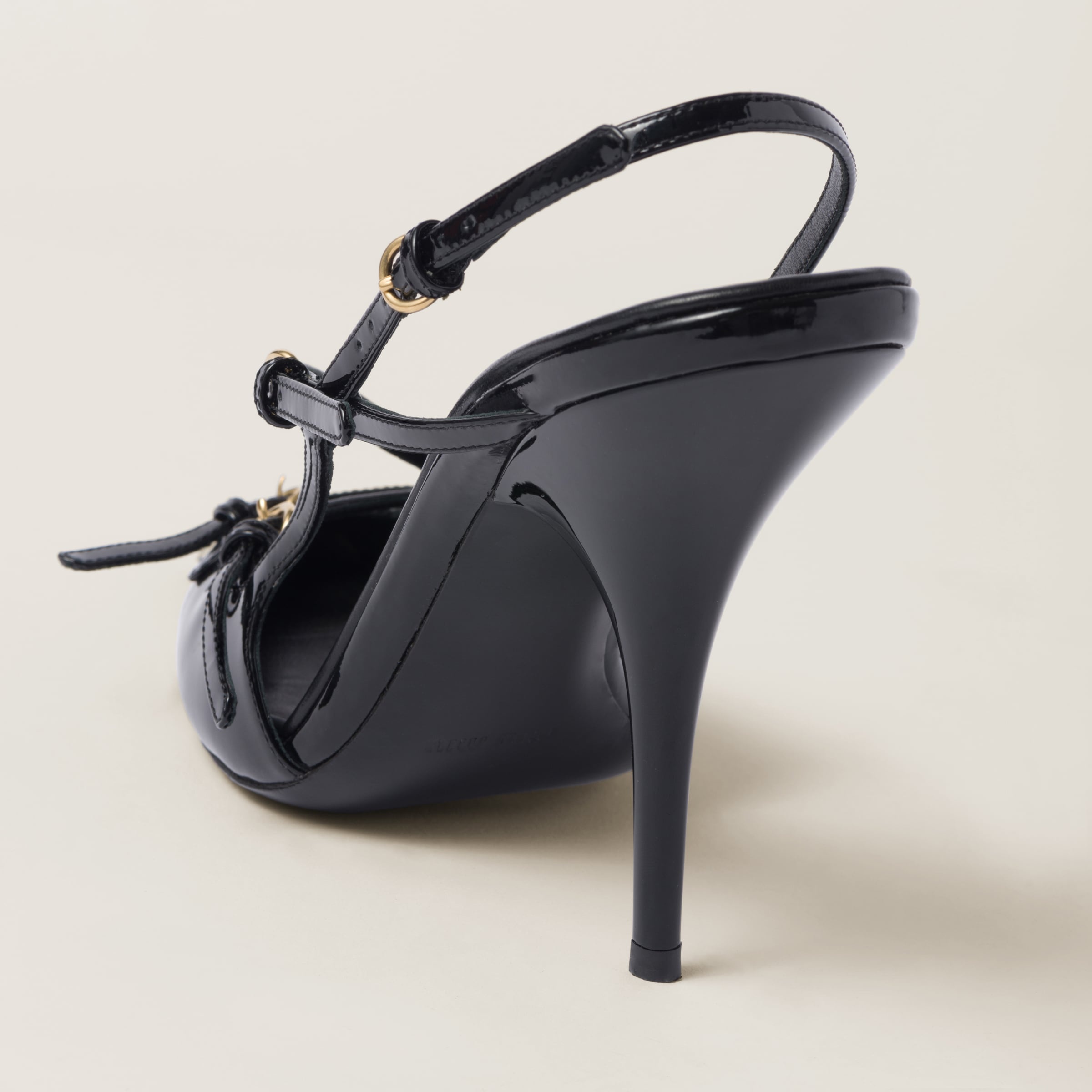 Miu Miu Patent leather slingbacks with buckles | REVERSIBLE