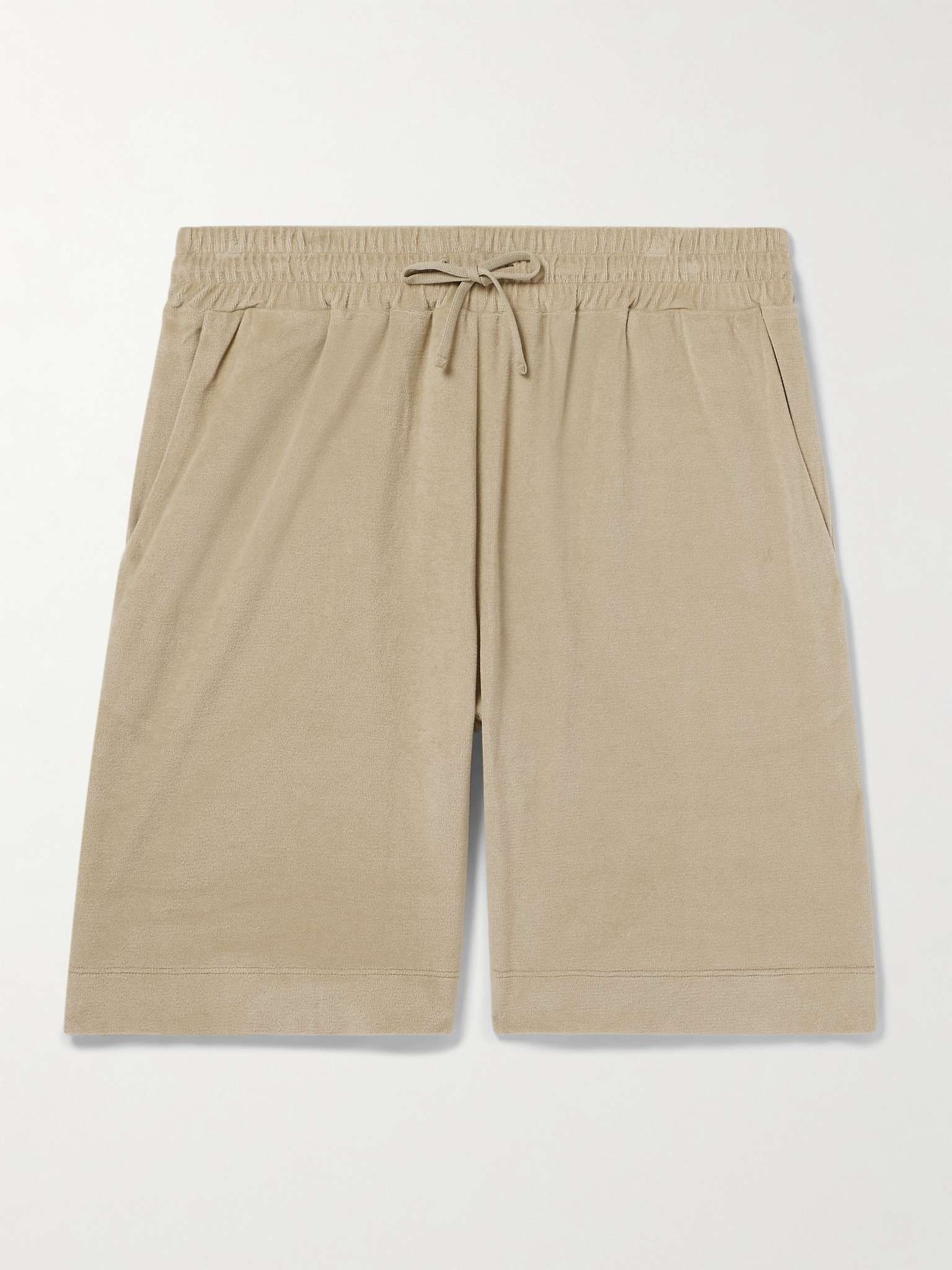 Straight-Leg Cotton and Silk-Blend Chenille Drawstring Bermuda Shorts - 1