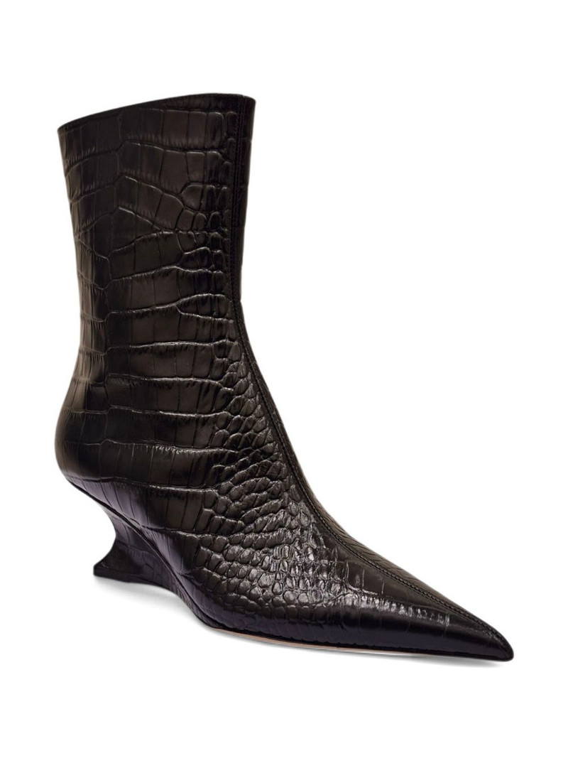 PARIS TEXAS Nina crocodile-effect sculpted boots outlook