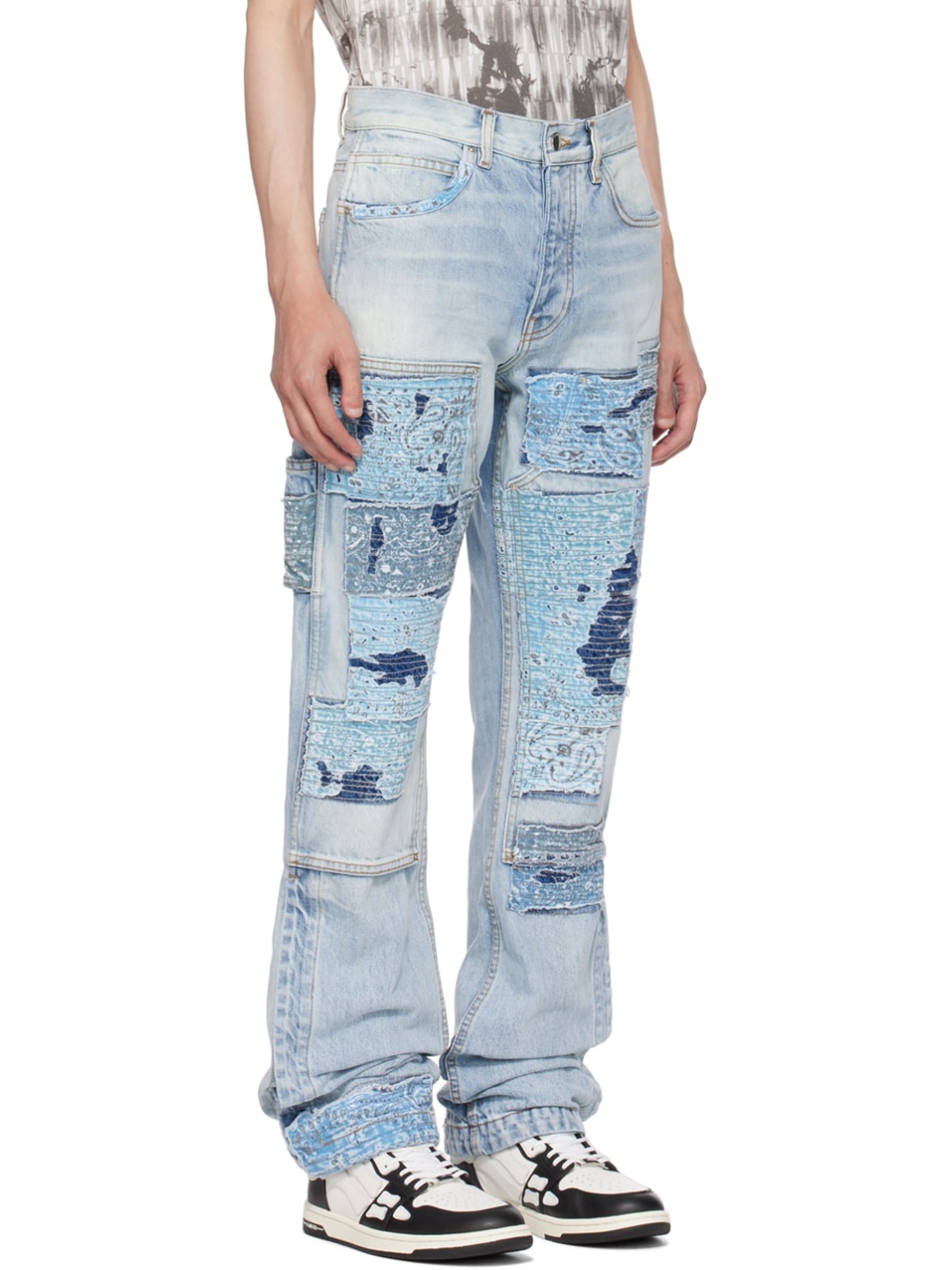Indigo Patchwork Jeans - 2