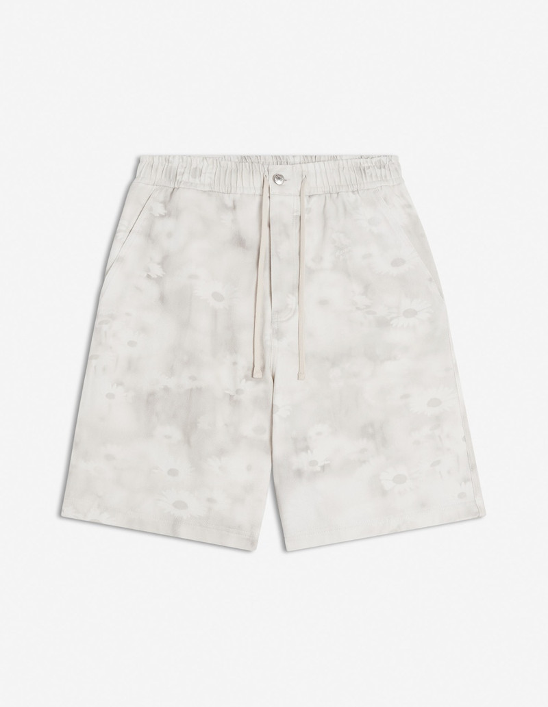 ELASTICATED DENIM BERMUDA - 1