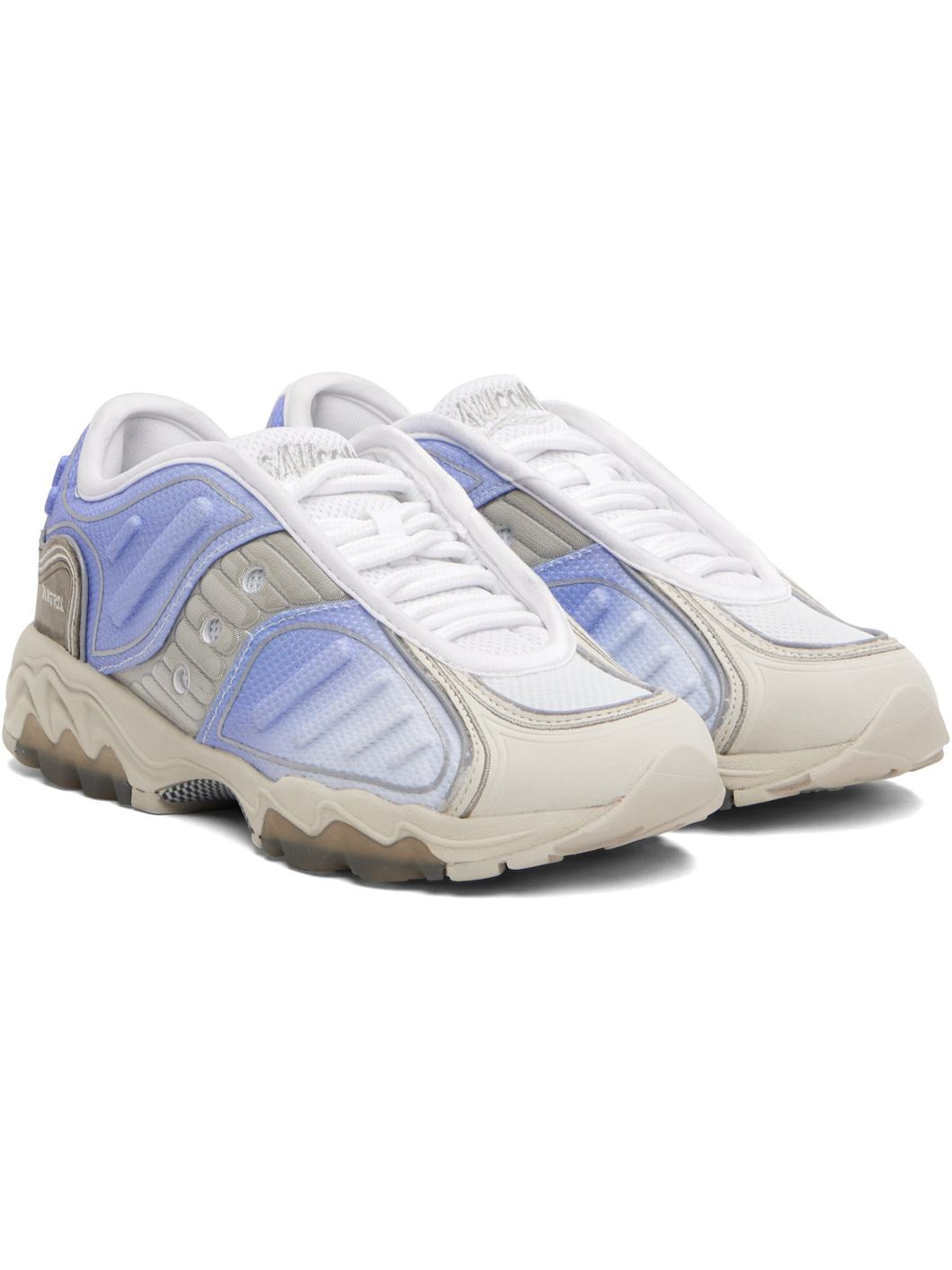 Blue & Gray Matrix Fade Sneakers - 4