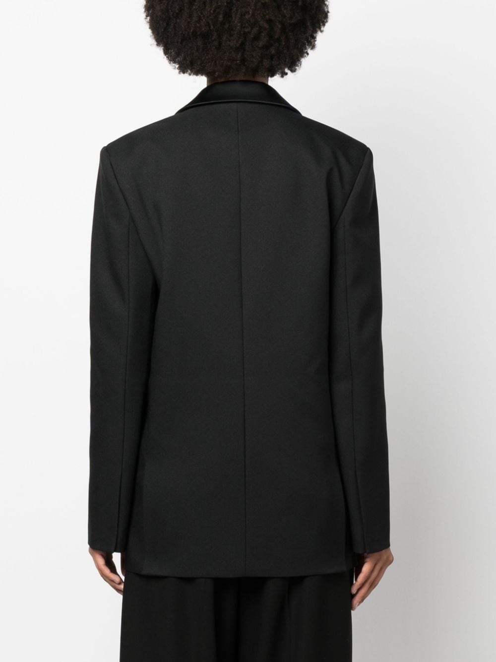 single-breasted tuxedo blazer - 4