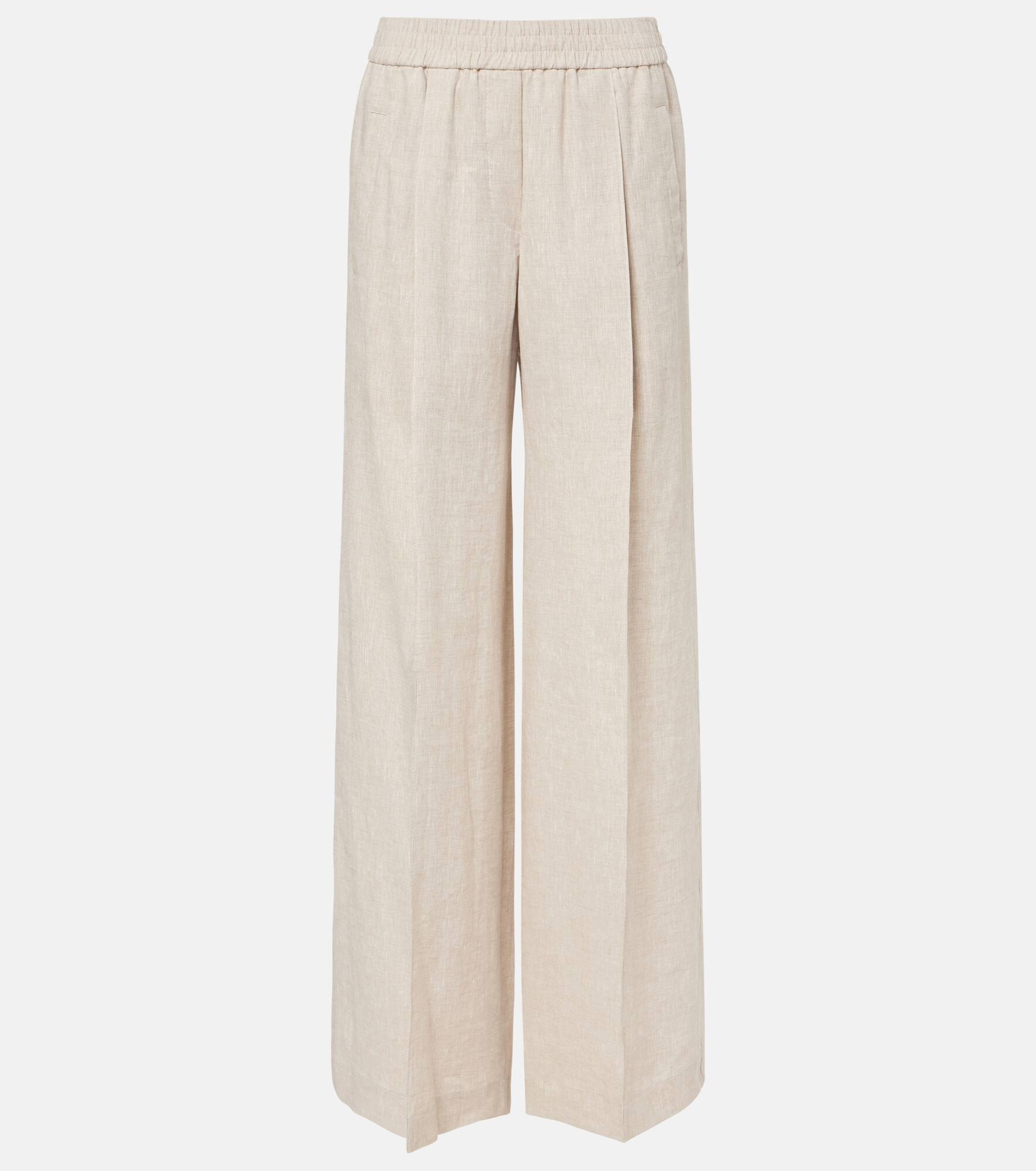 Linen wide-leg pants - 1