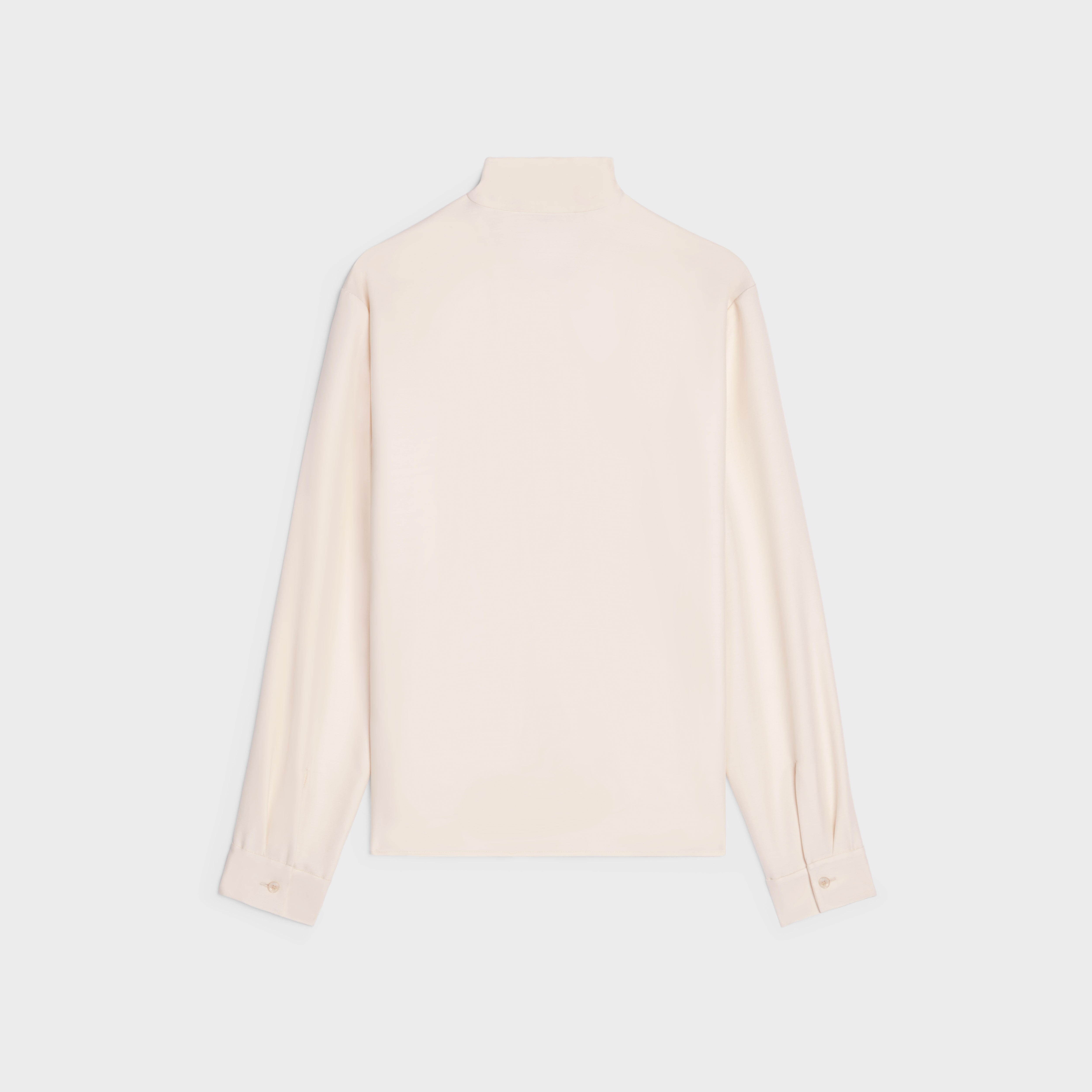 lavaliere blouse in silk wool cady - 2