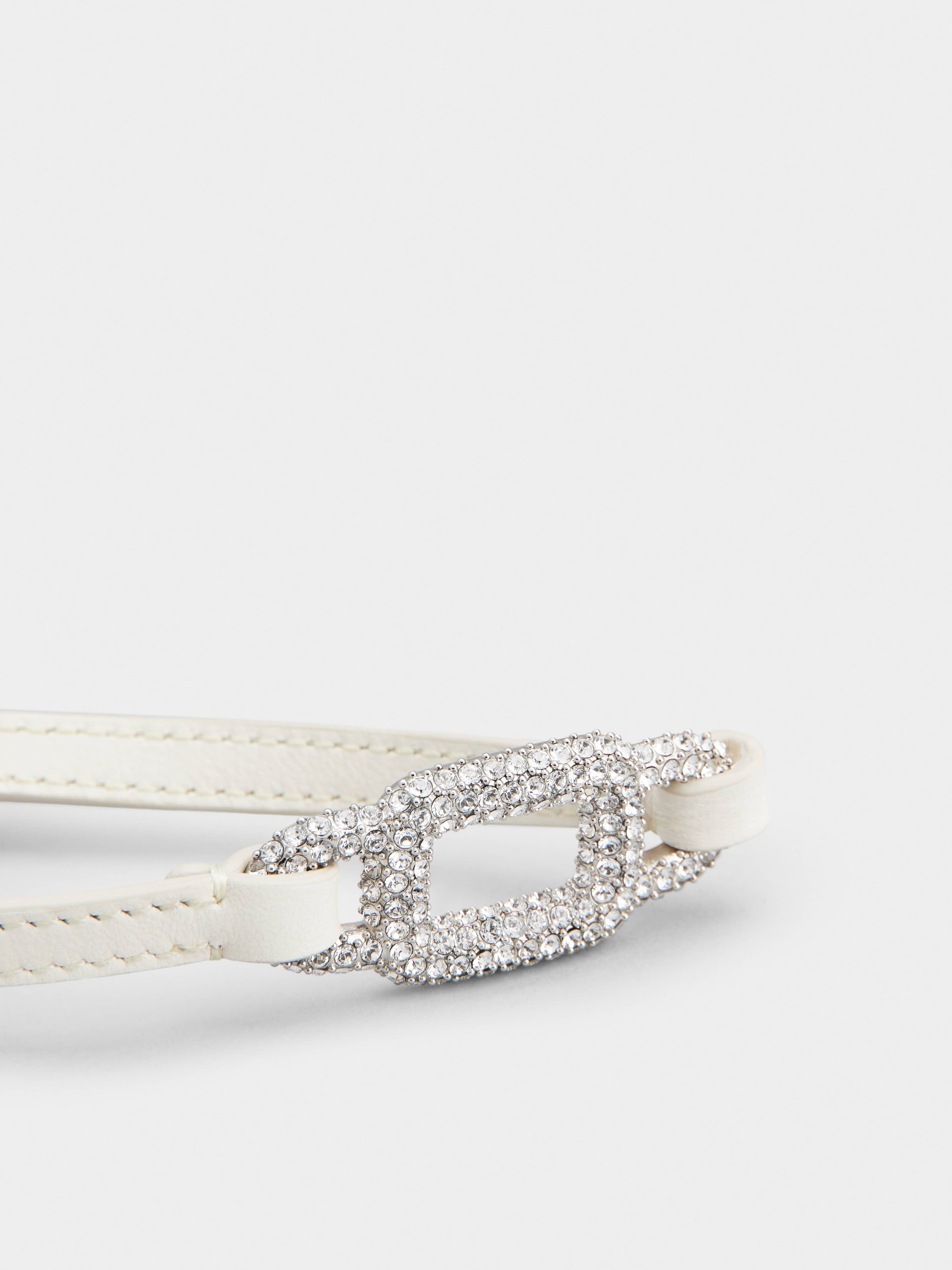 Viv' Choc Strass Bracelet in Leather - 3
