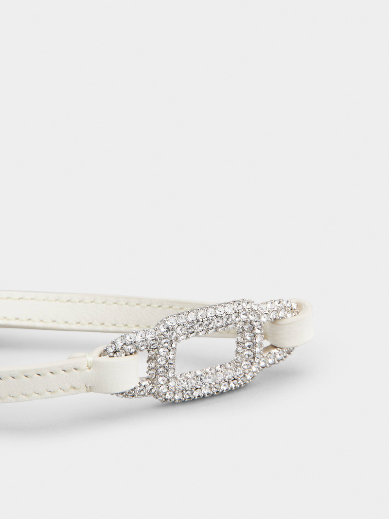 Viv' Choc Strass Bracelet in Leather 3