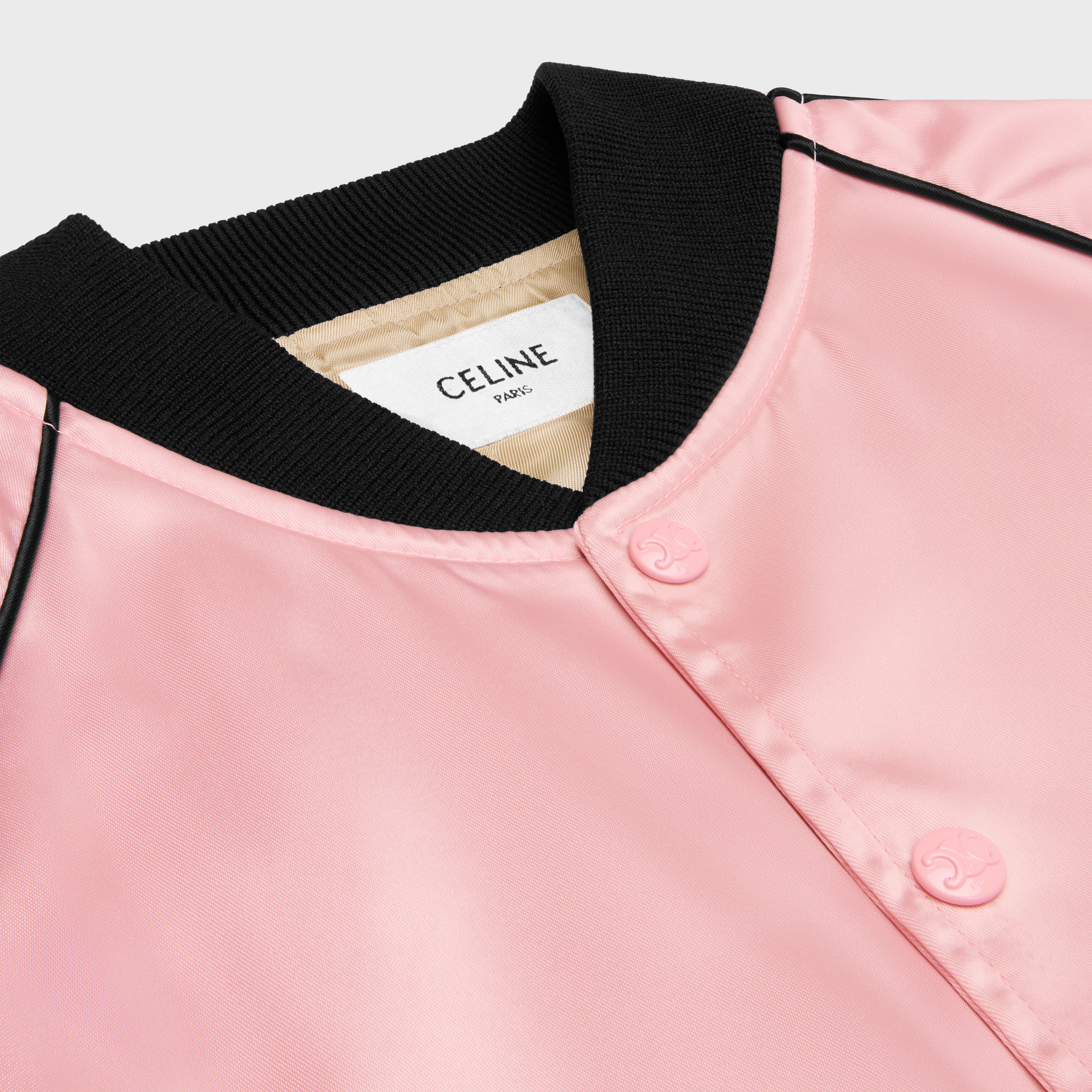 celine teddy jacket in satin-finish nylon - 3
