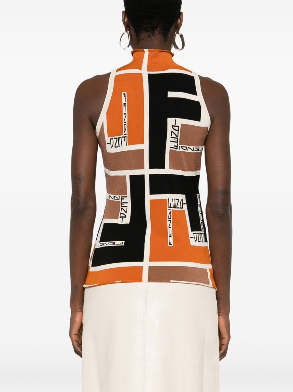 FF Puzzle print knitted top - 4
