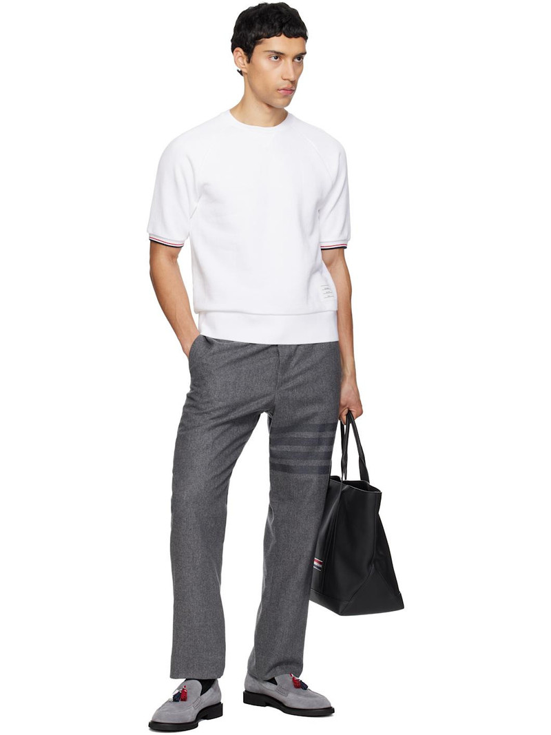 Thom Browne White Short Sleeve Raglan T-shirt outlook