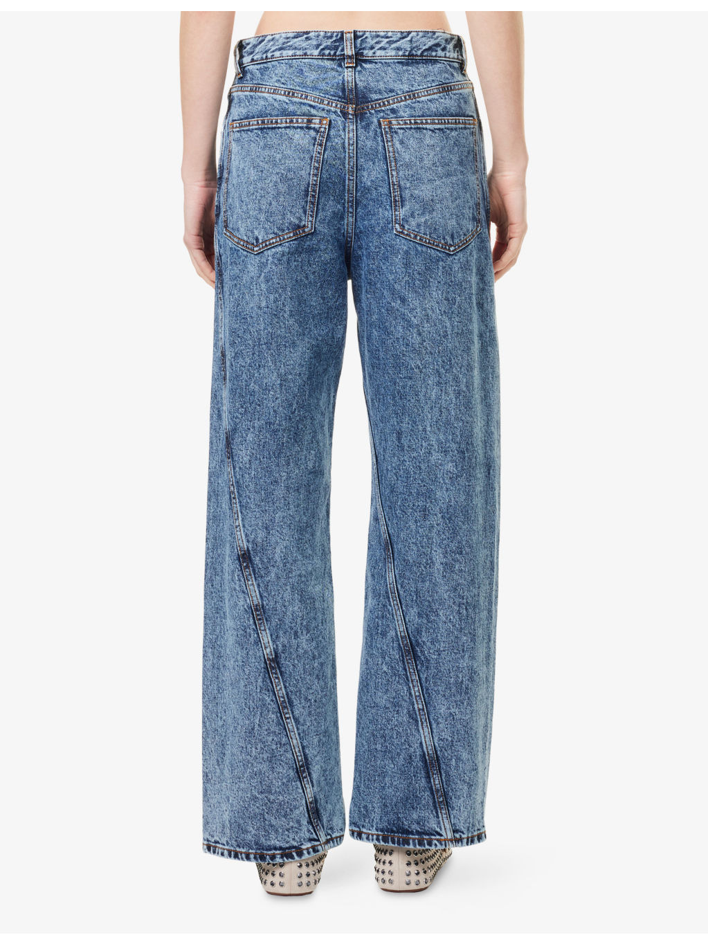 Twisted Straight-Leg Denim Jeans - 4