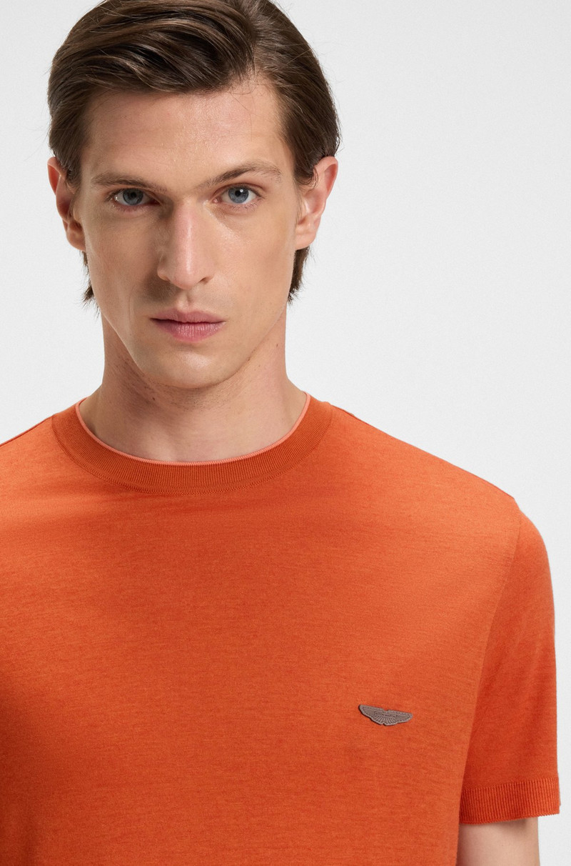 BOSS X ASTON MARTIN T-SHIRT WITH NUBUCK LOGO 3