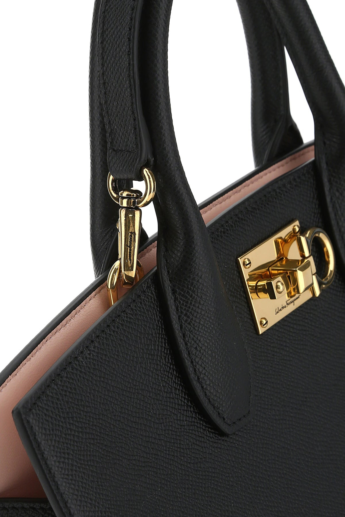 Black leather The Studio handbag - 4