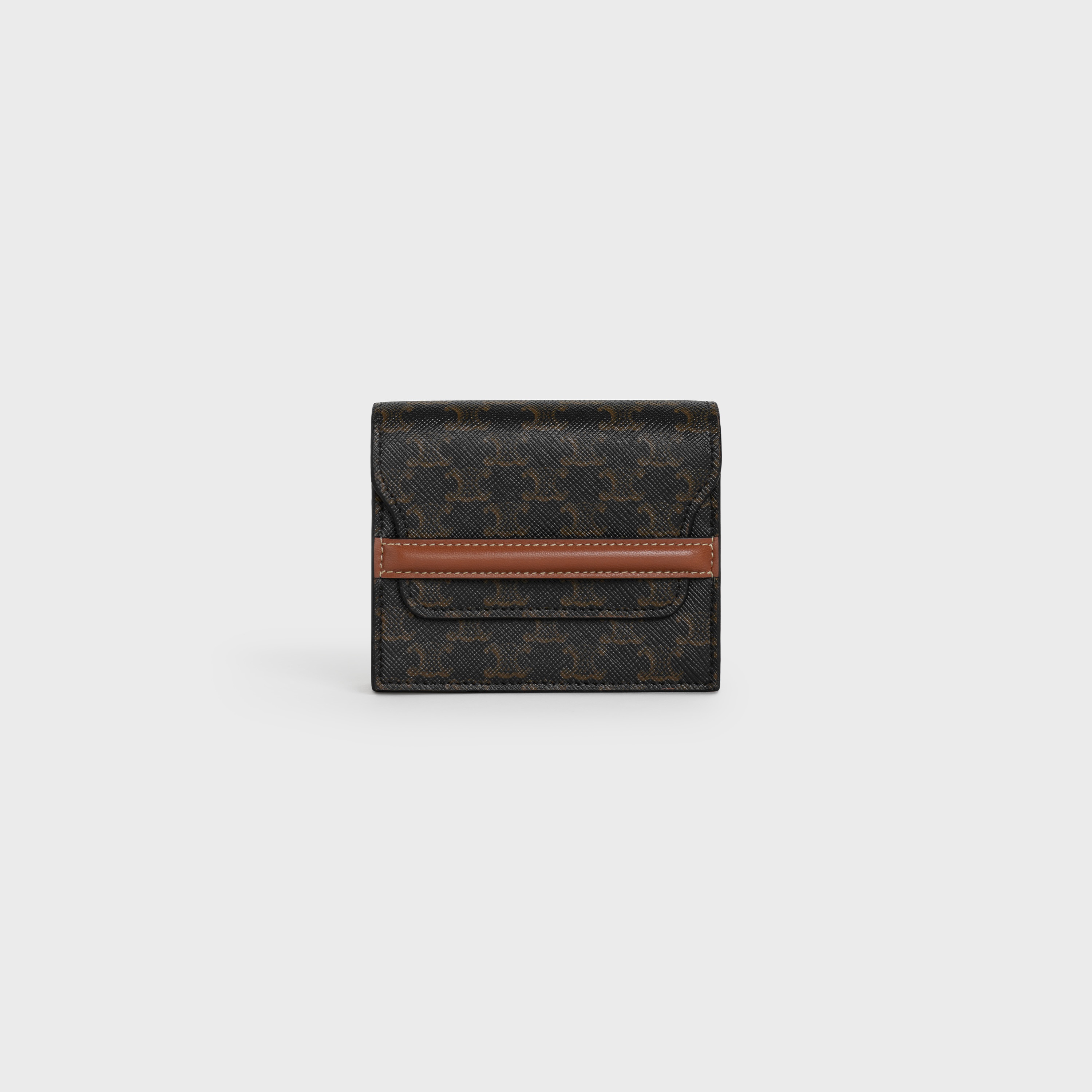 Business Card Holder in Triomphe Canvas and Lambskin - 1