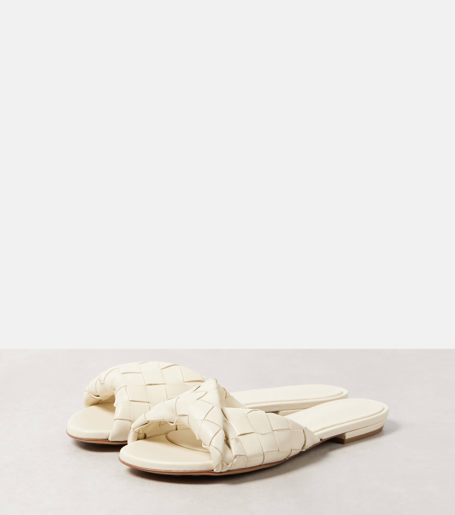 Blink Intrecciato leather slides - 4