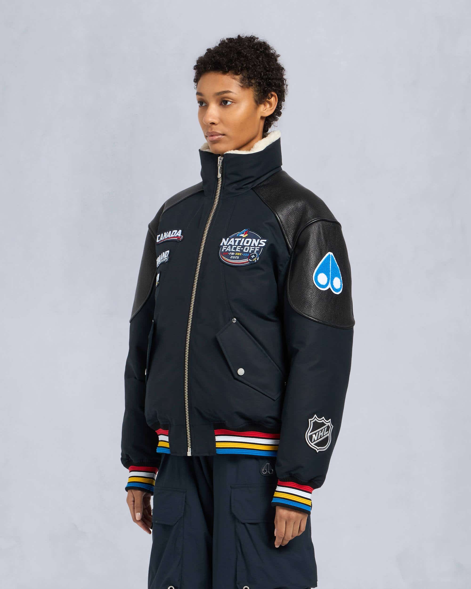 MOOSE KNUCKLES X NHL 4 NATIONS FACE-OFF BOMBER JACKET - 3