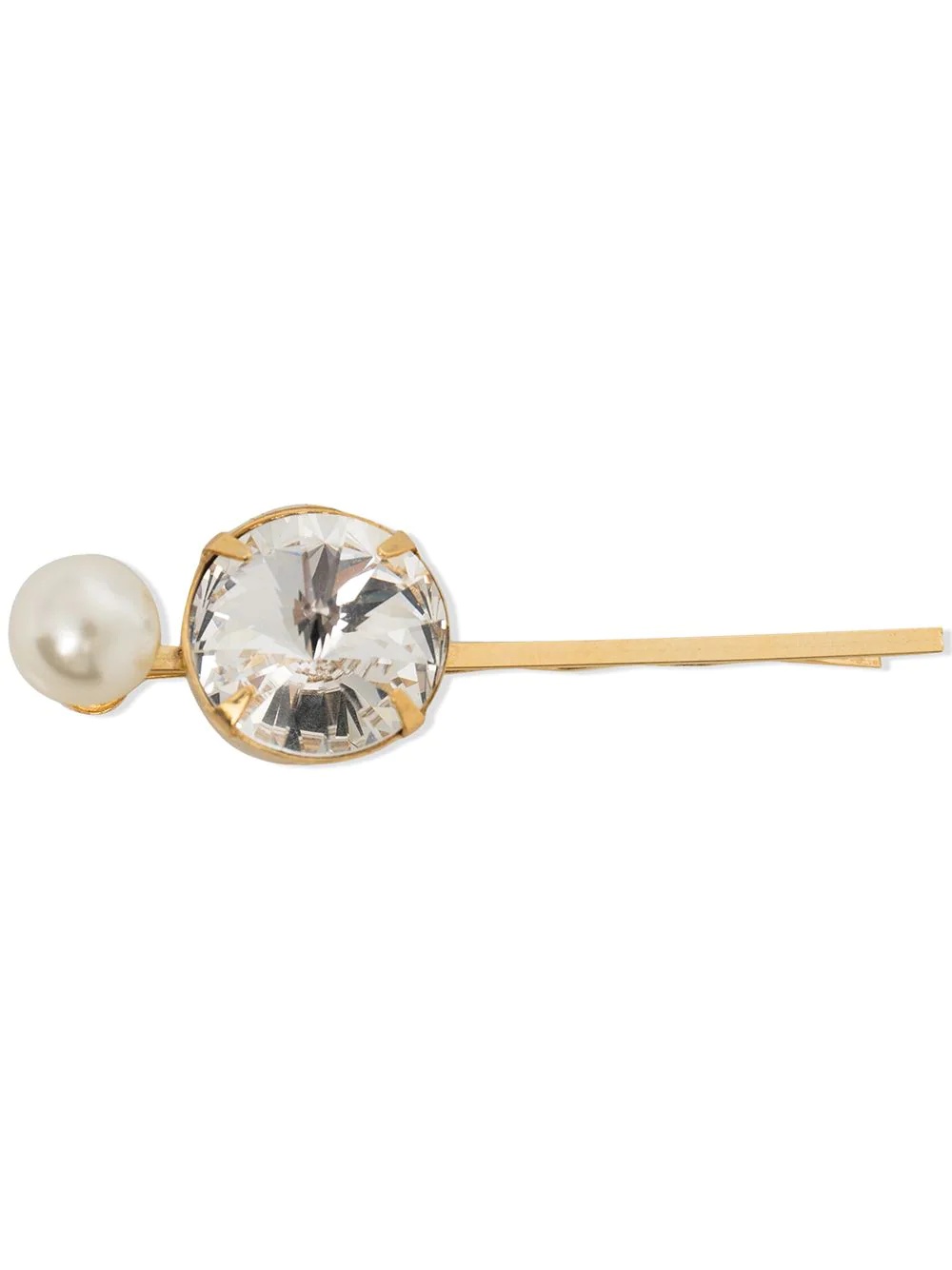 Ines crystal-pearl bobby pin - 1