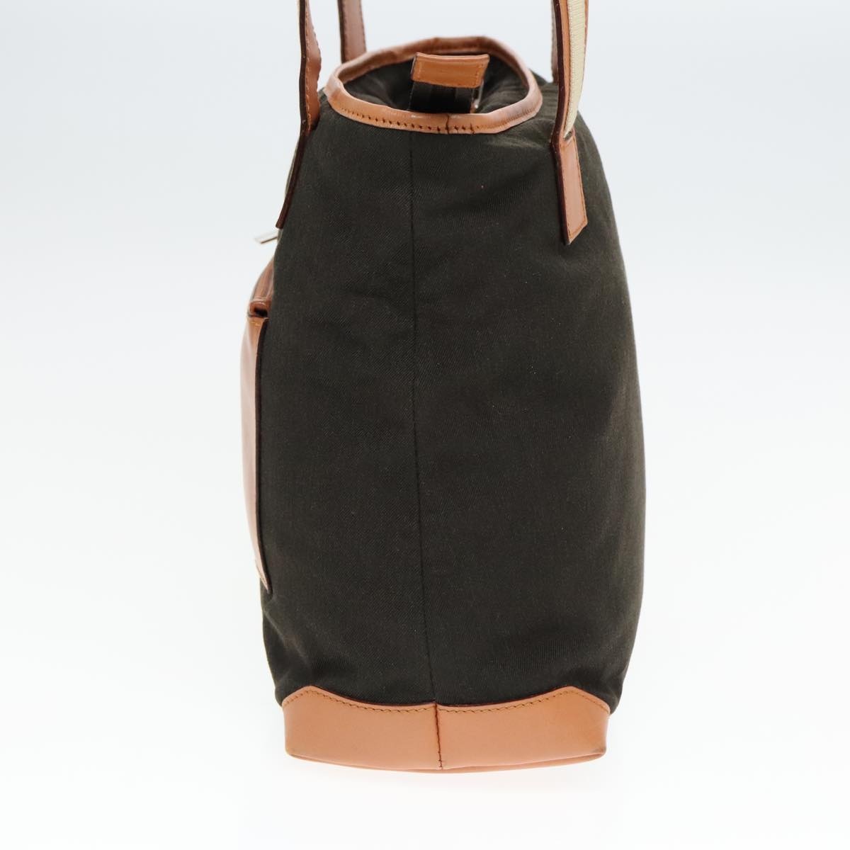 GUCCI Tote Bag Canvas Khaki Silver - 5