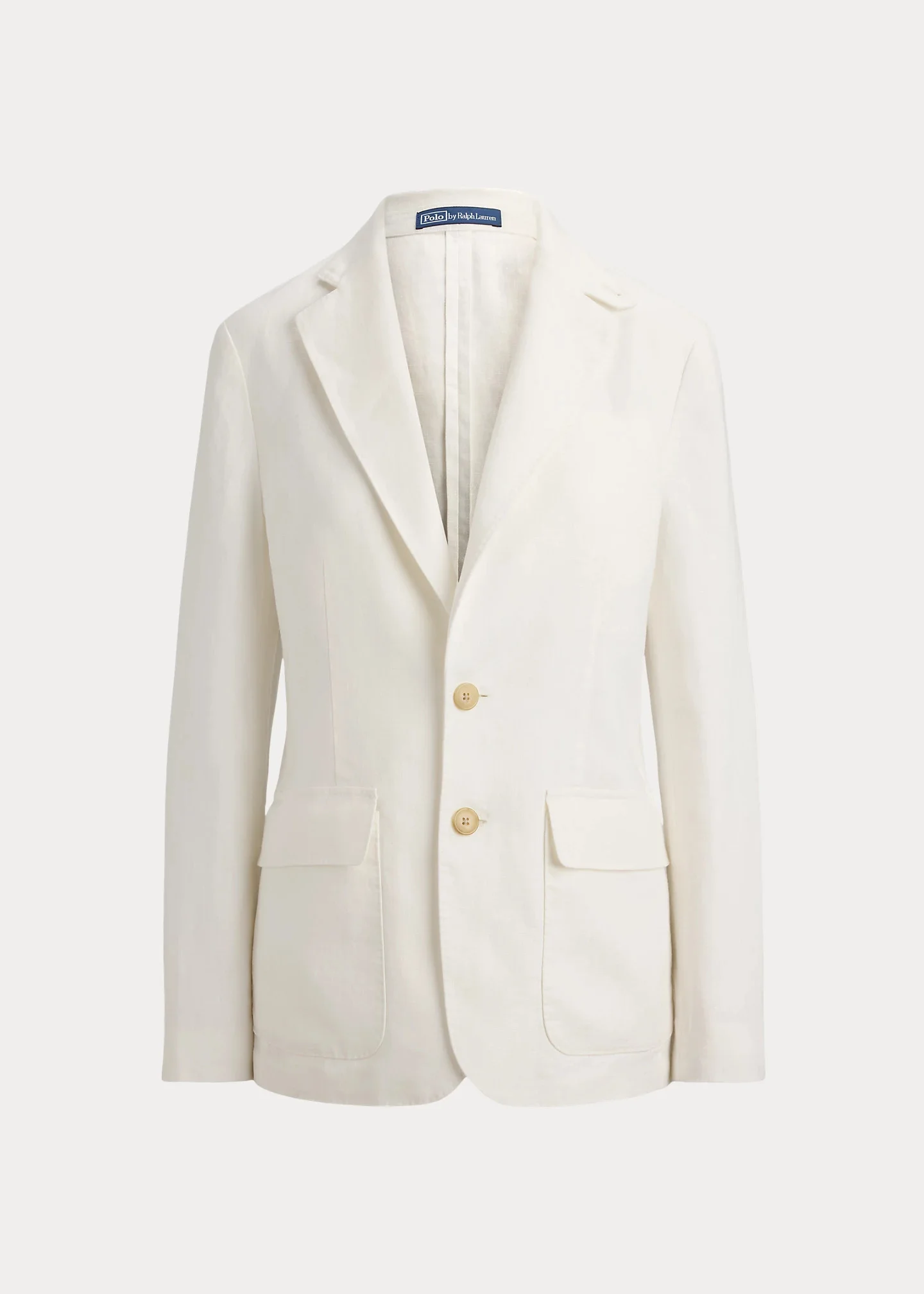 Single-Breasted Linen Blazer - 1
