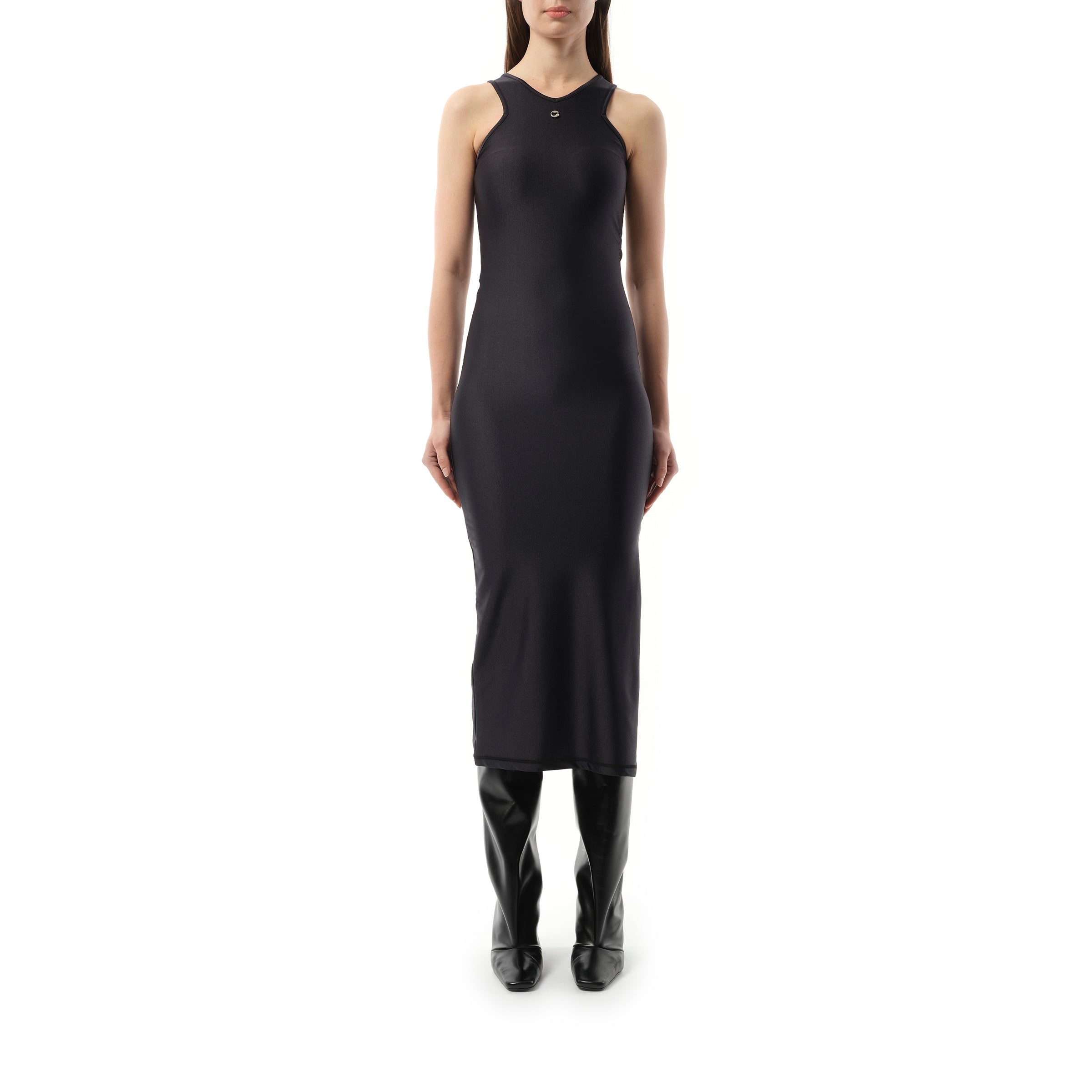 Tank Top Dress in Black - 4