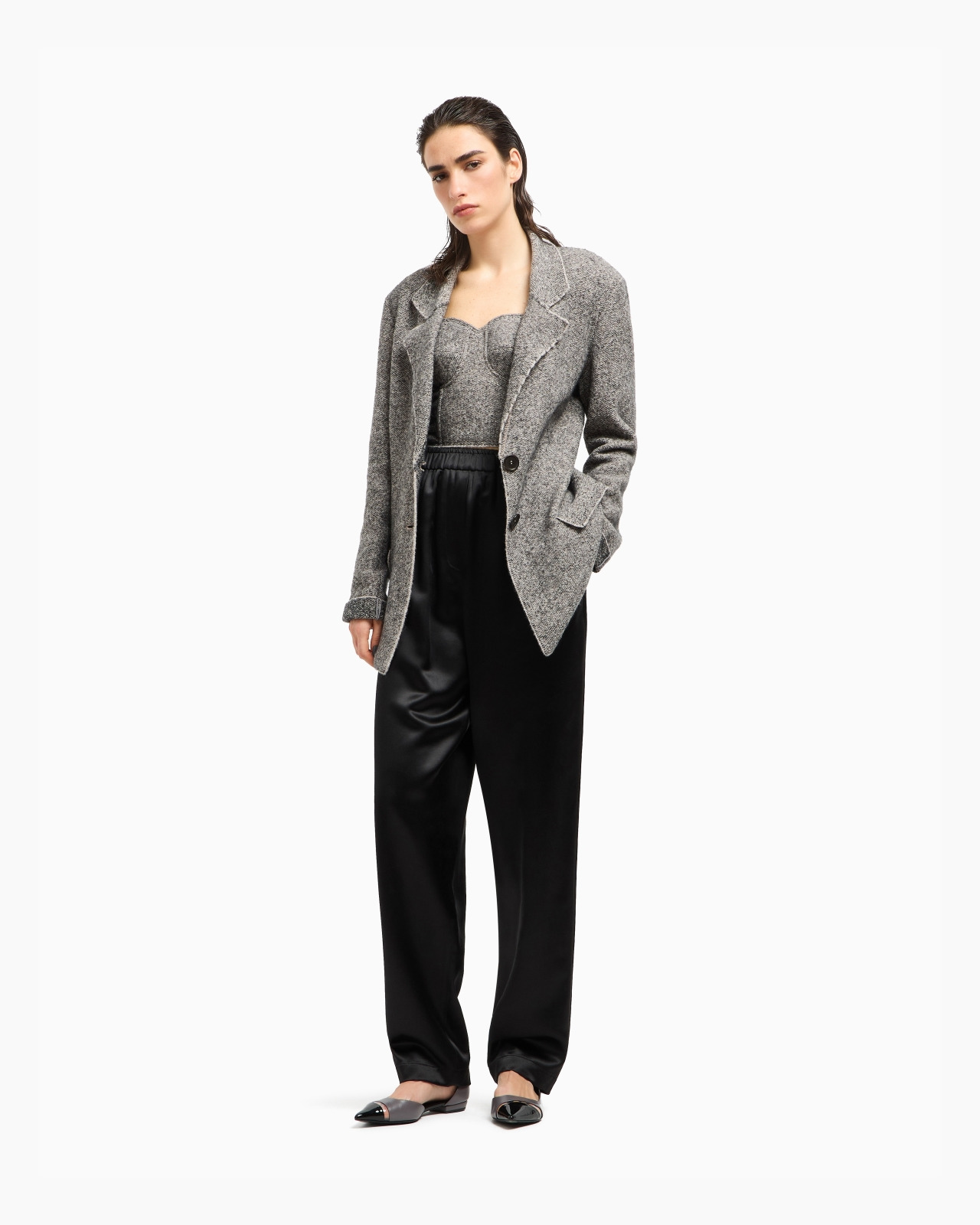 STRAIGHT-CUT TROUSERS IN TUSSAH SILK SATIN - 2