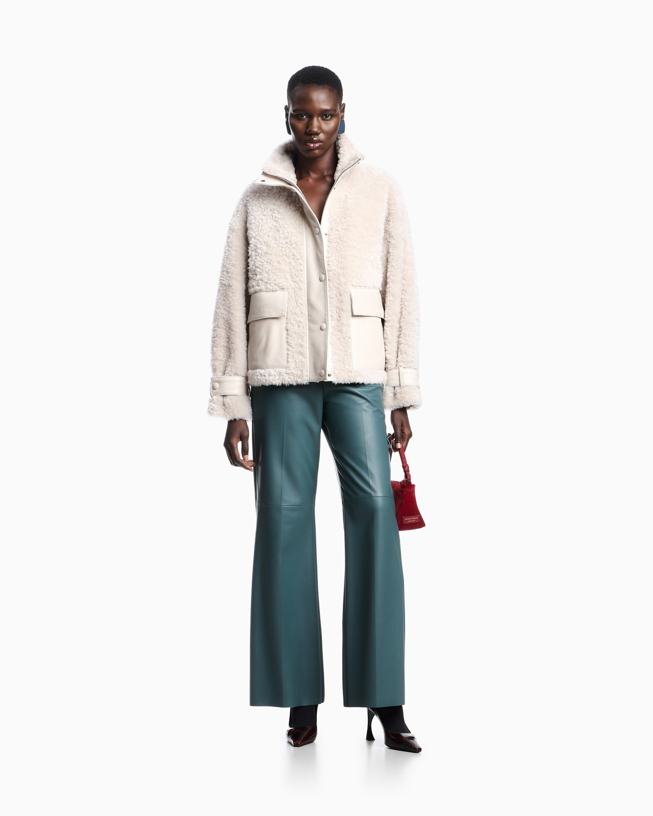 GLOVE-QUALITY LAMBSKIN NAPPA LEATHER PALAZZO TROUSERS - 2