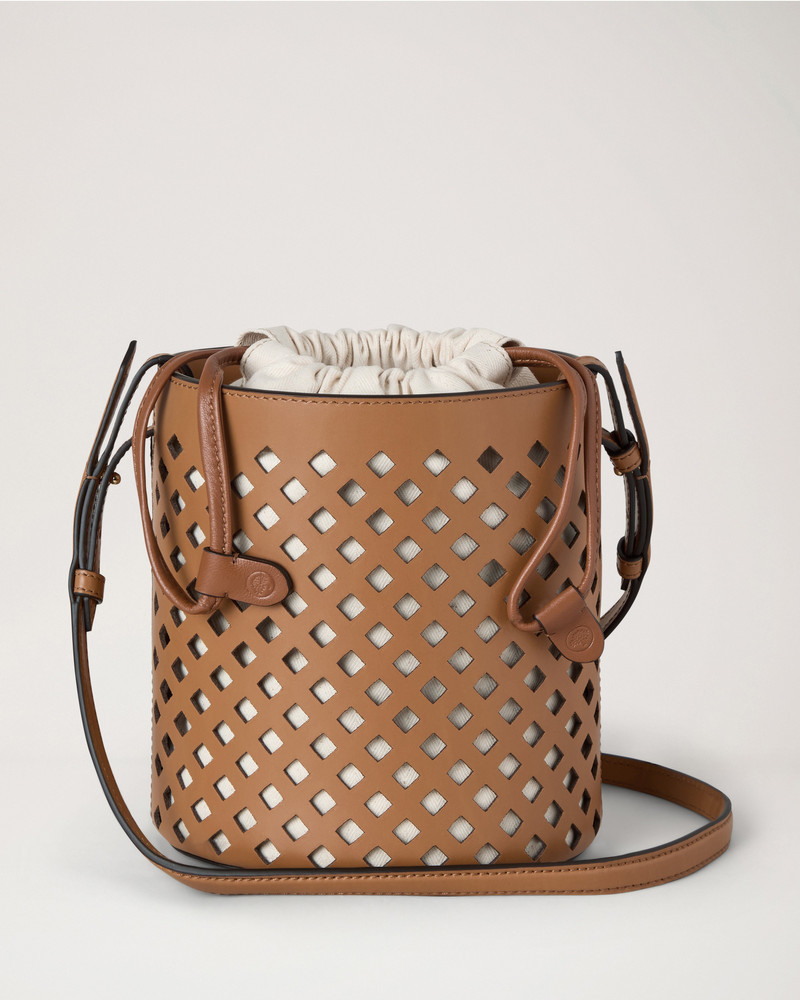 Perforated Bucket Toffee Perforated Leather 3