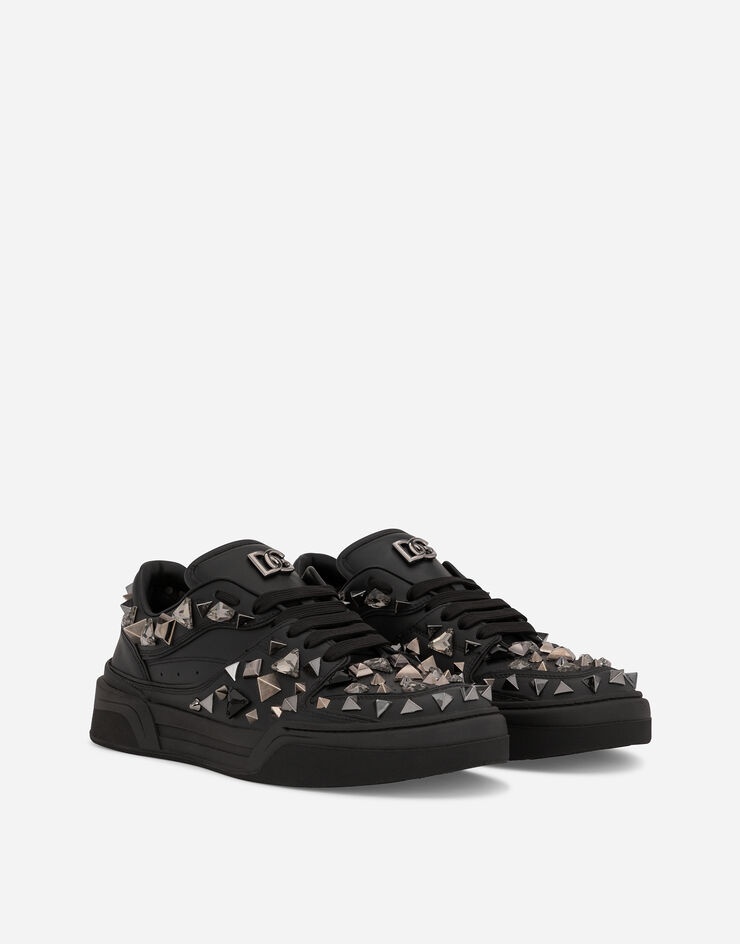 Calfskin nappa New Roma sneakers with studs - 2