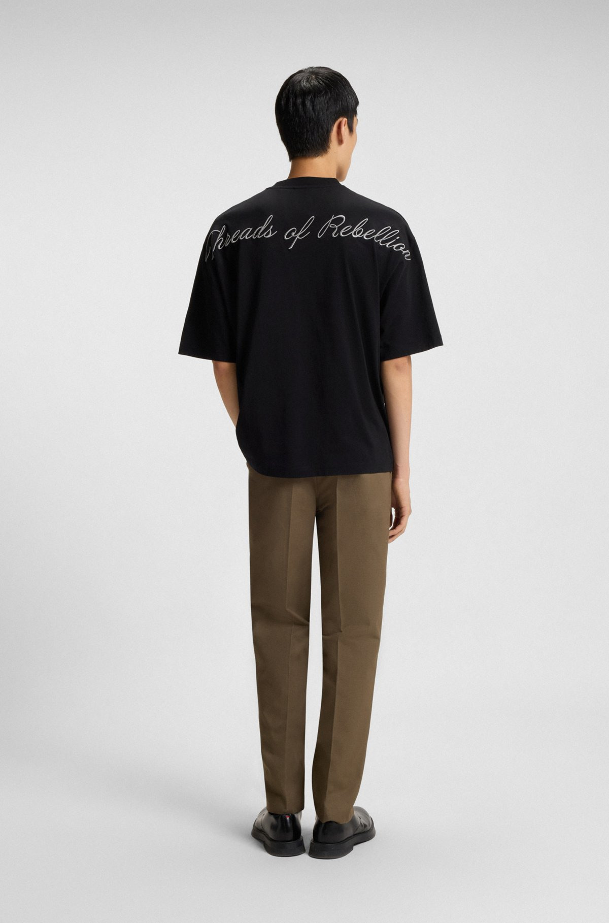 HUGO X APOH OVERSIZE-FIT COTTON T-SHIRT WITH BALLERINA ARTWORK - 5