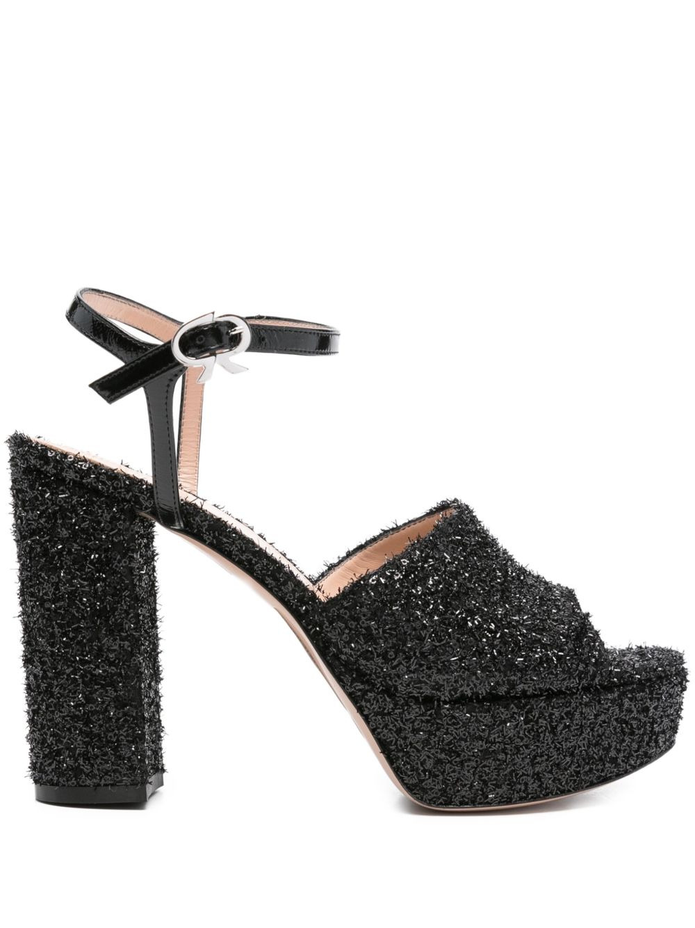 110mm glitter heeled sandals - 1