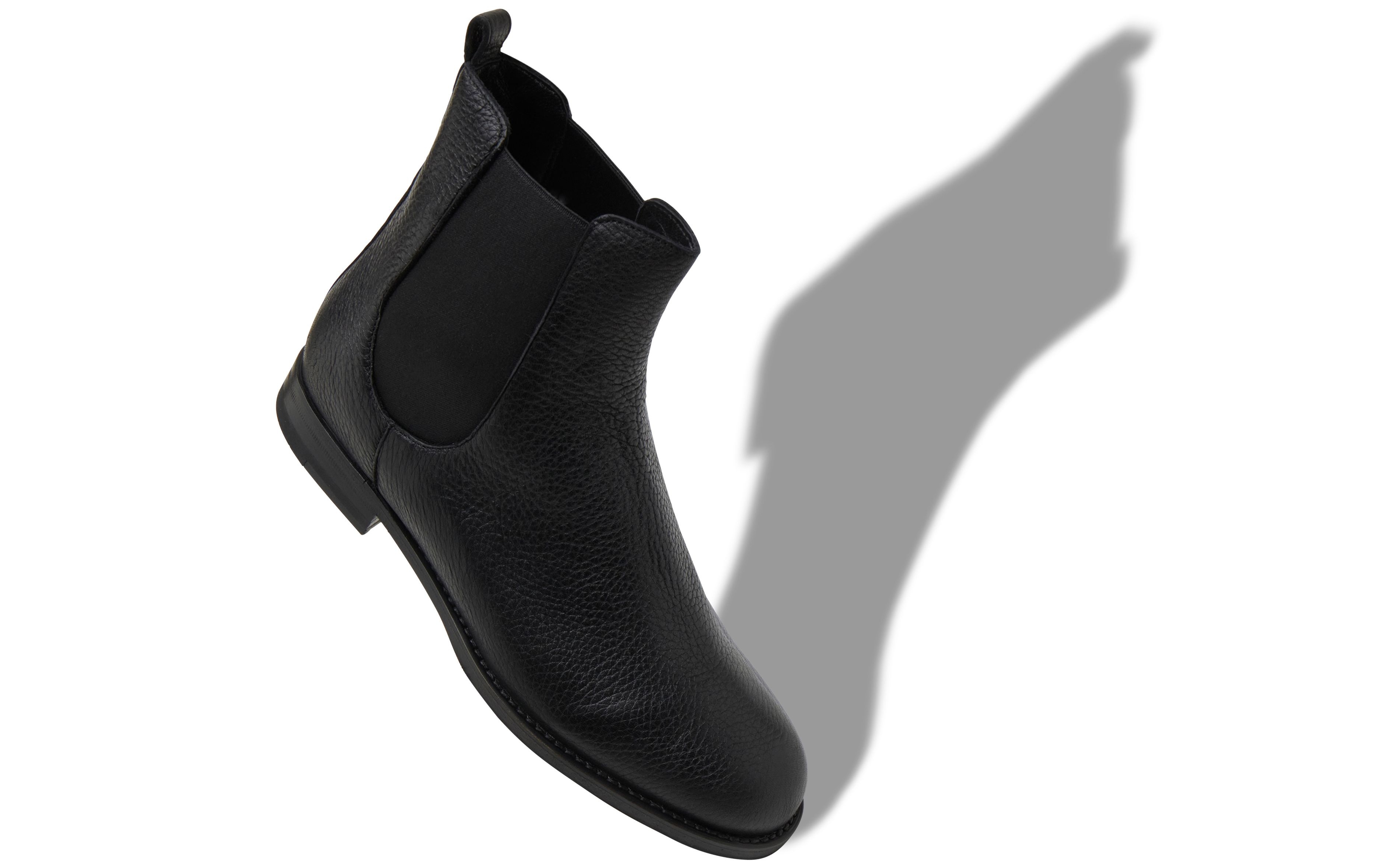 Black Deer Leather Chelsea Boots - 2