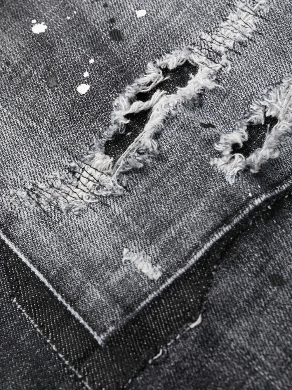 low-rise distressed skinny jeans - 6