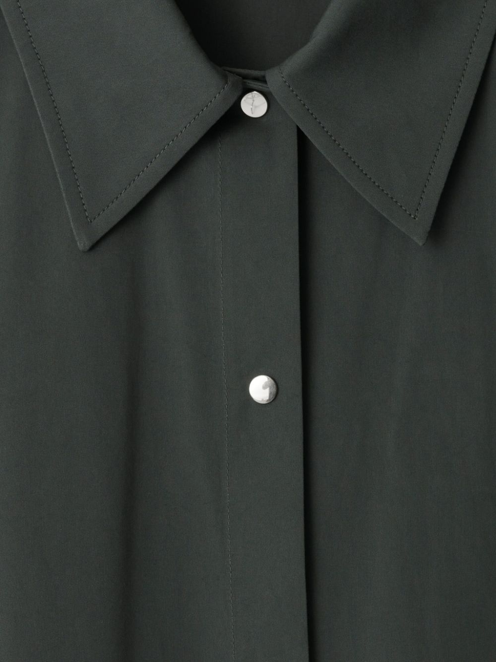 straight-point collar cotton-blend dress - 5