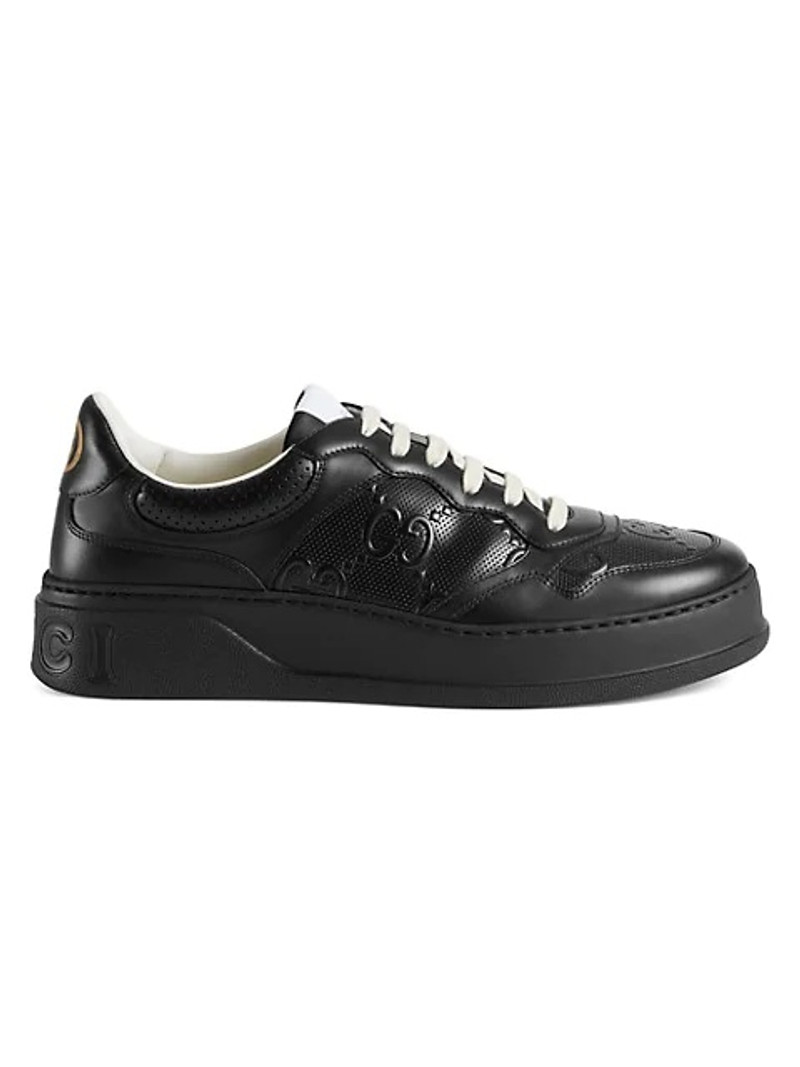 GG embossed low-top sneakers - 1
