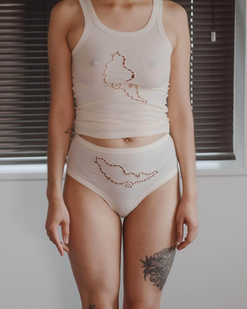 Ponte Highwaist Pants - Organic Cotton Rib 1