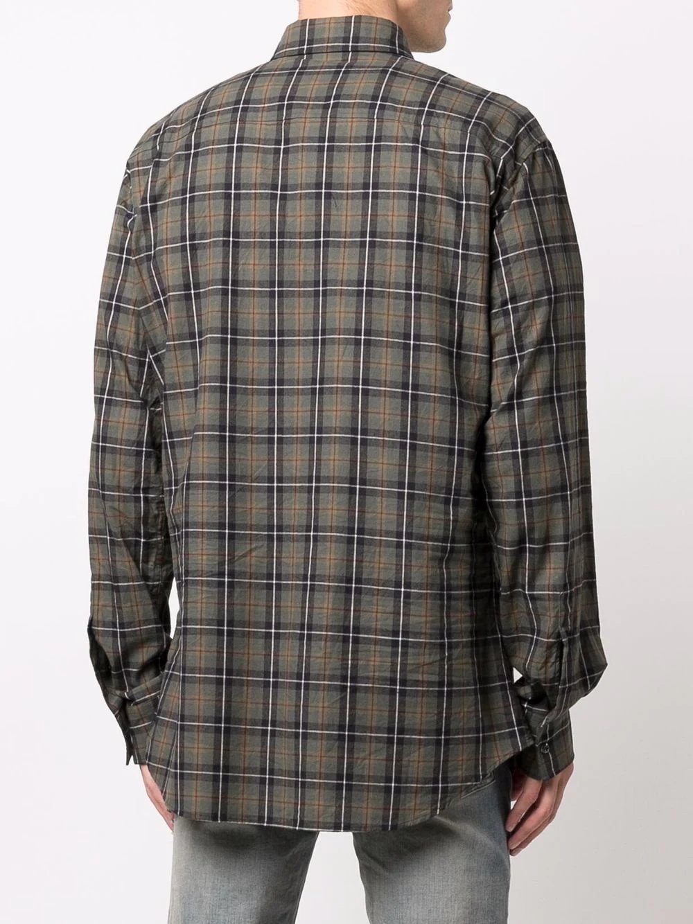 check pattern cotton shirt - 4