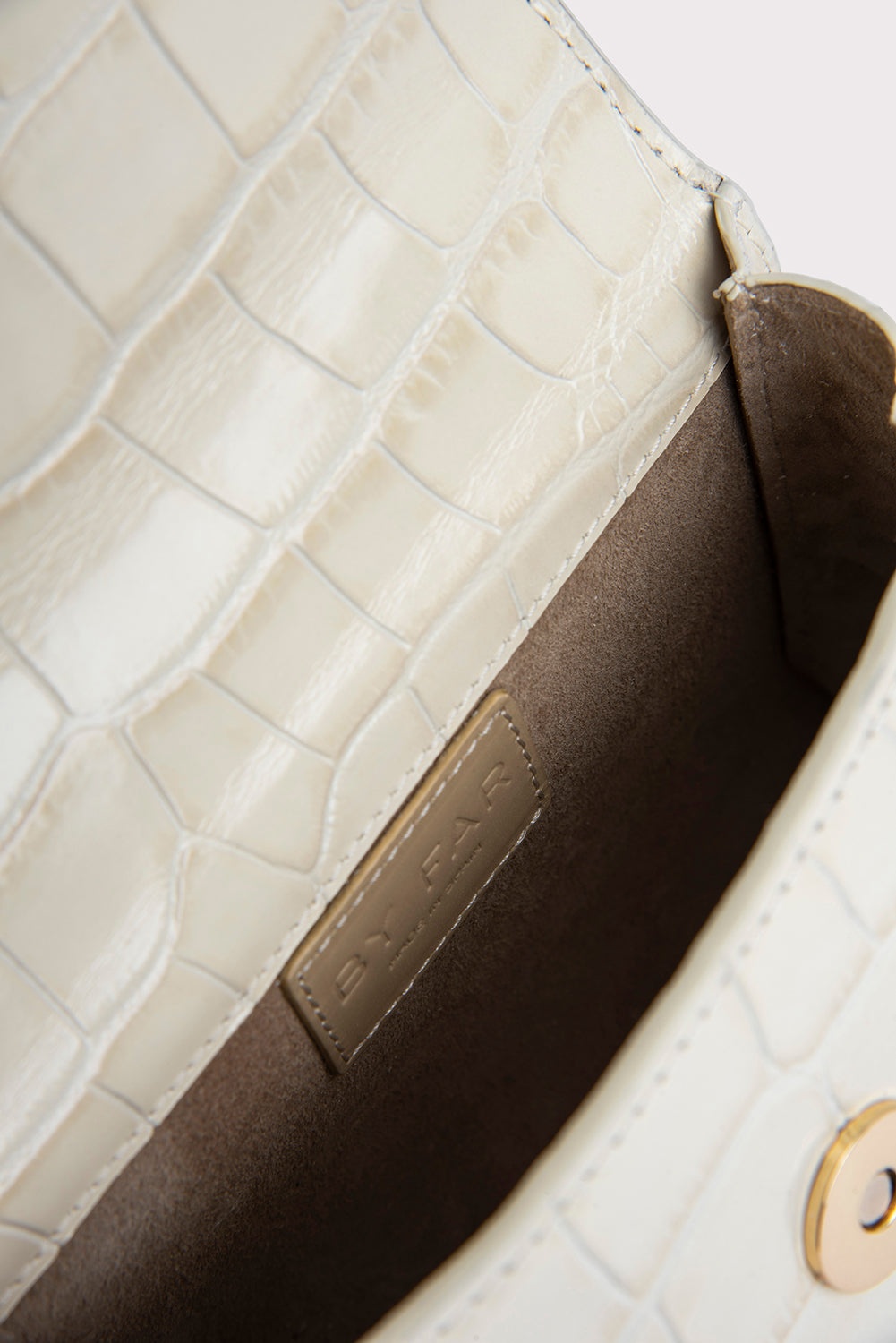 MINI CREAM CROCO EMBOSSED LEATHER - 6