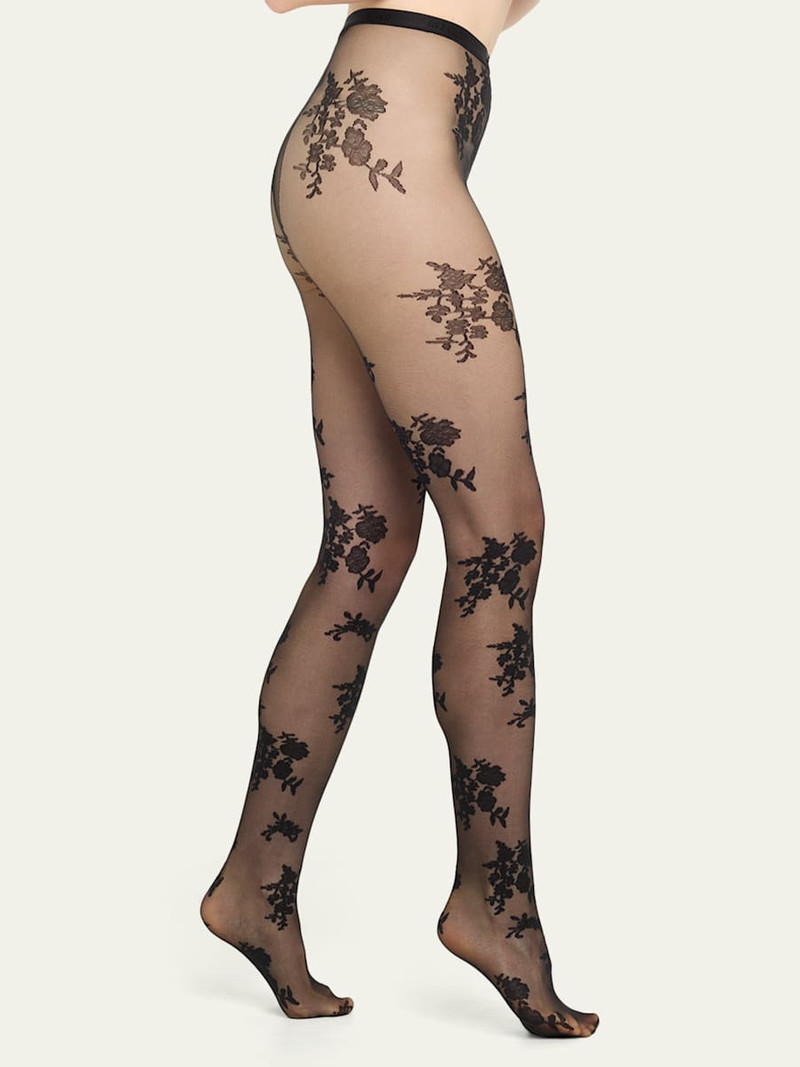 Floral Lace Tights 1