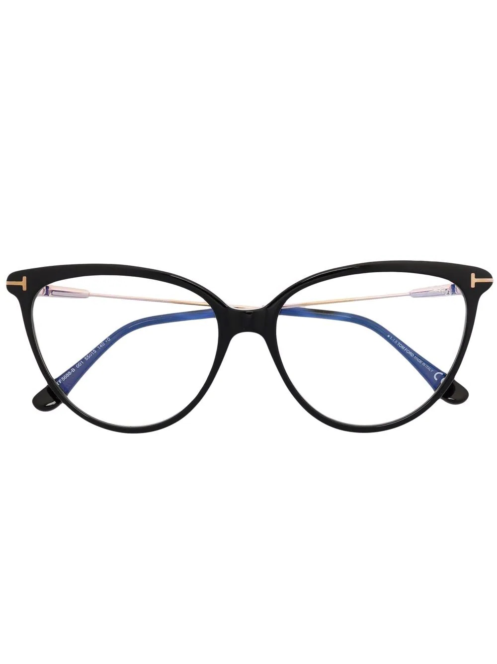 cat eye-frame two-tone glasses - 1