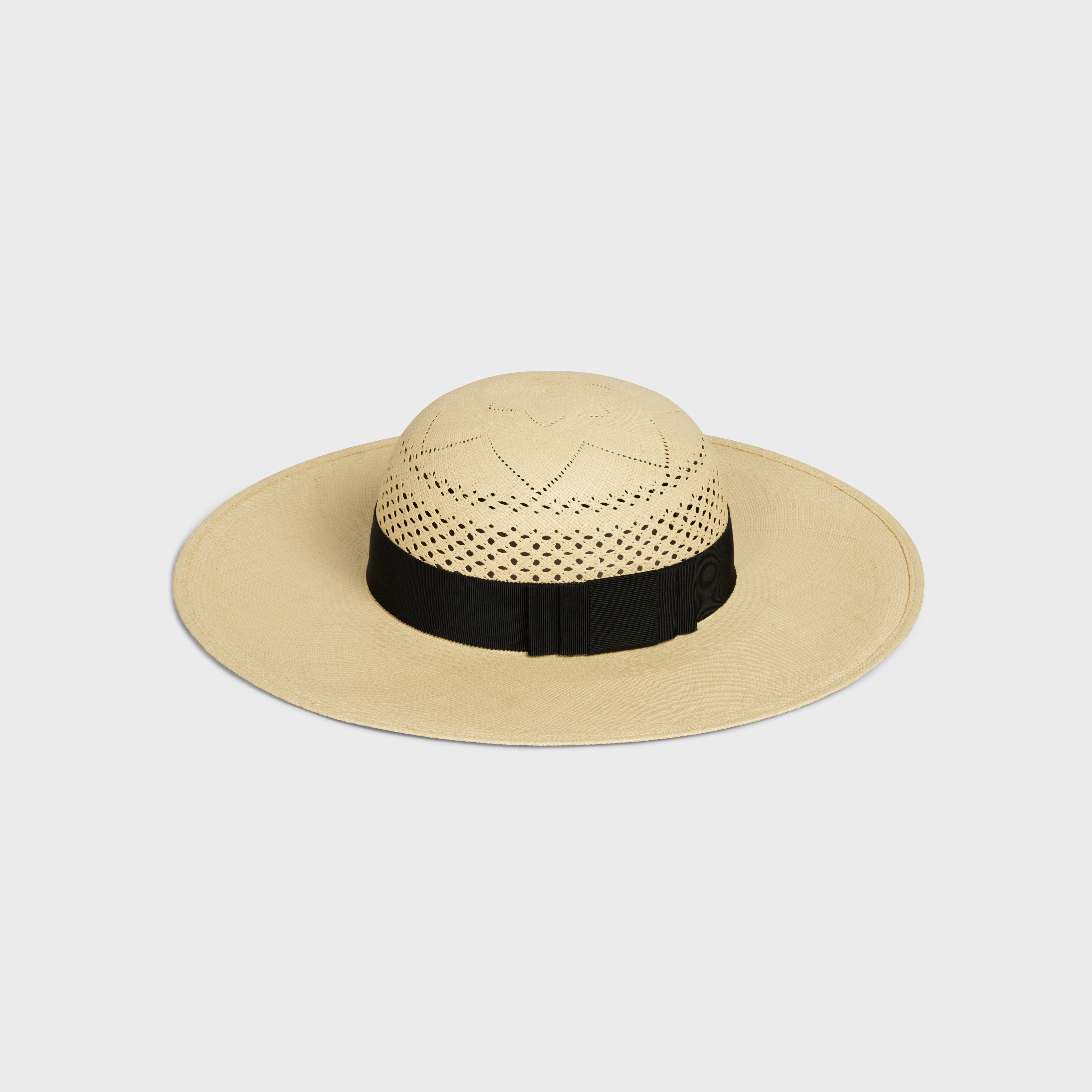 BROAD-BRIMMED STRAW HAT WITH OPENWORK - 4