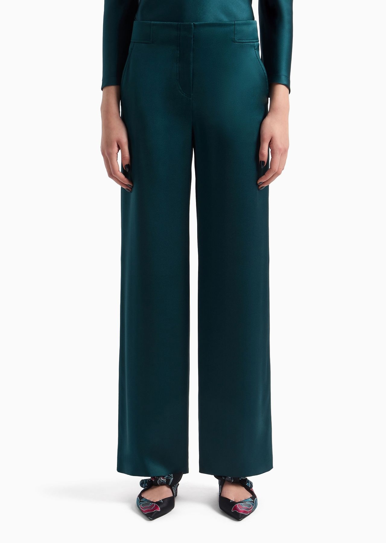Loose-fitting trousers in double silk-satin - 2